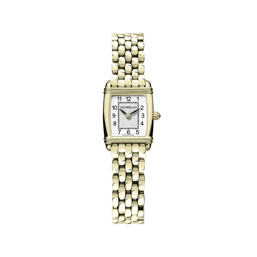 montre art déco tonneau, pvd or jaune