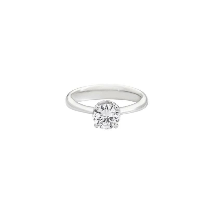 solitaire anniversary diamant 0.16ct, or blanc, t 52