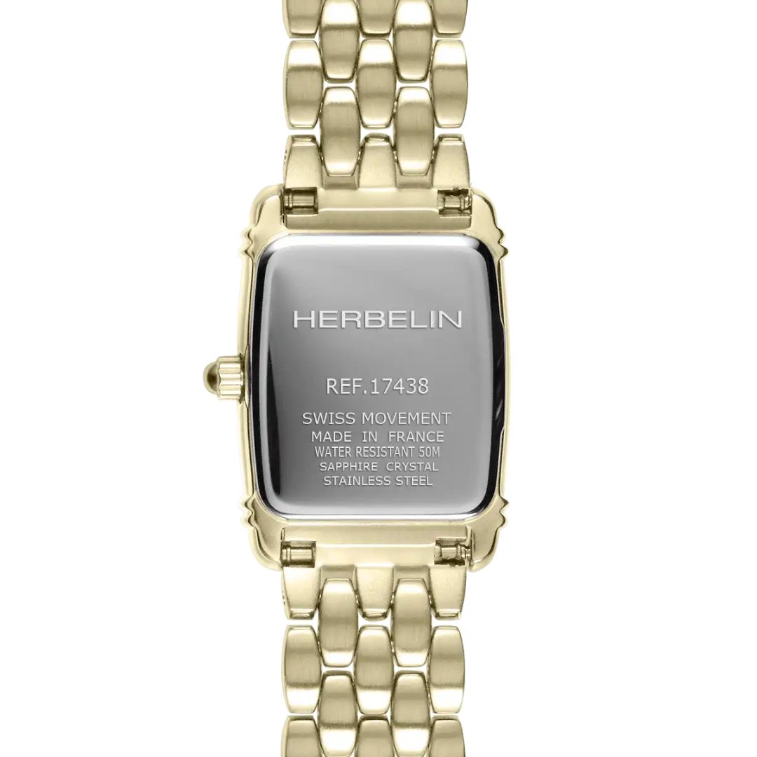 montre art déco tonneau, pvd or jaune