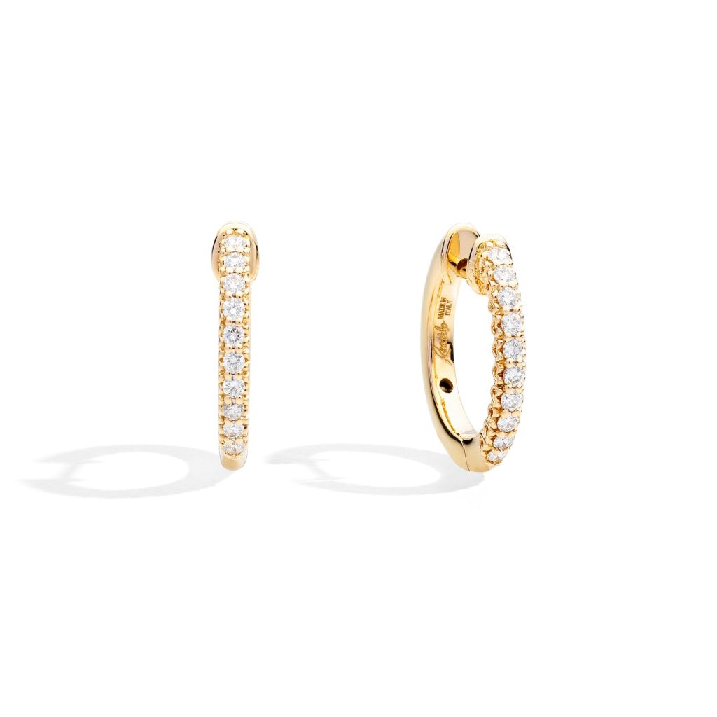 boucles d'oreilles anniversary pm, diamants, or jaune