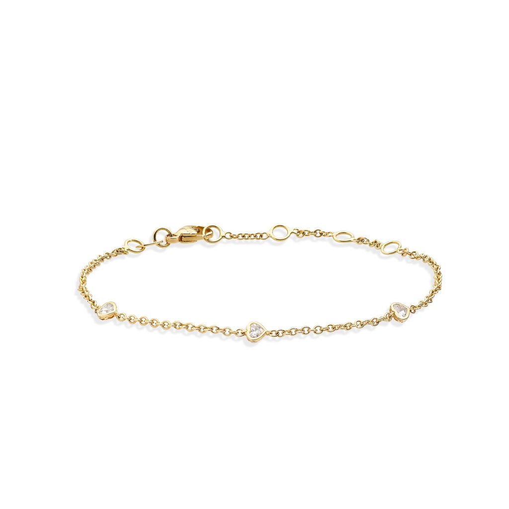 bracelet anniversary glam diamants, or jaune
