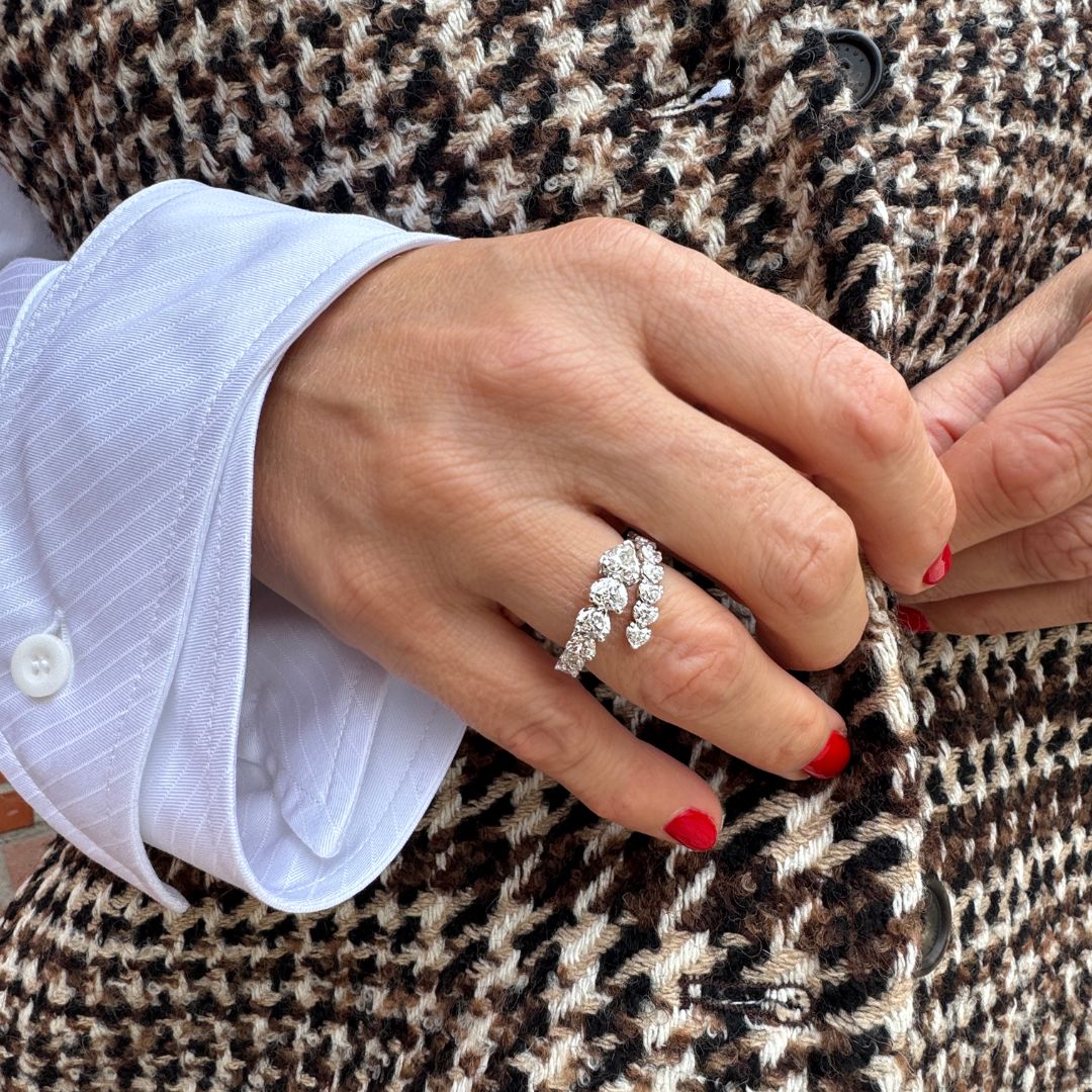 bague anniversary love, diamants, or blanc, t 54