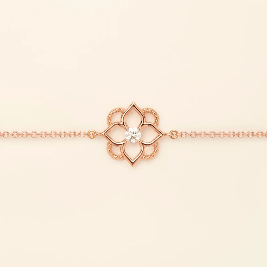 bracelet mini giardino diamant, or rose