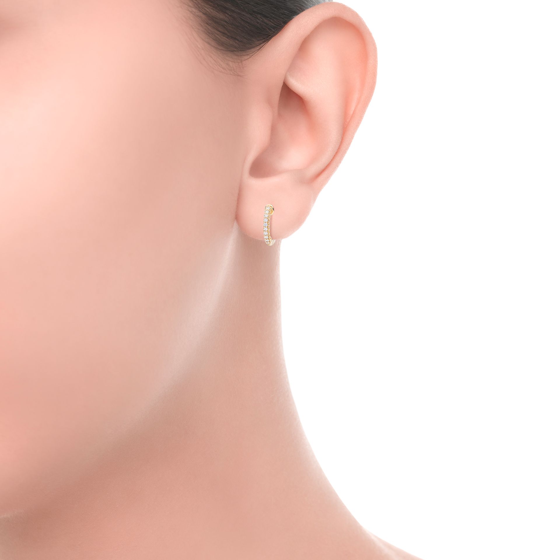 boucles d'oreilles anniversary pm, diamants, or jaune