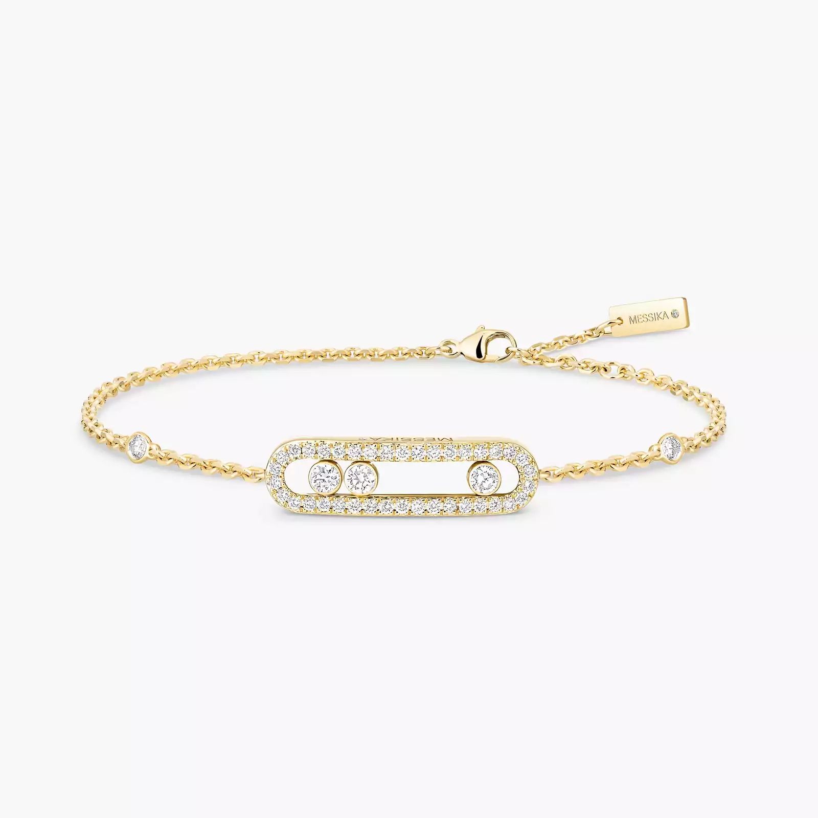 bracelet baby move pavé or jaune 18k