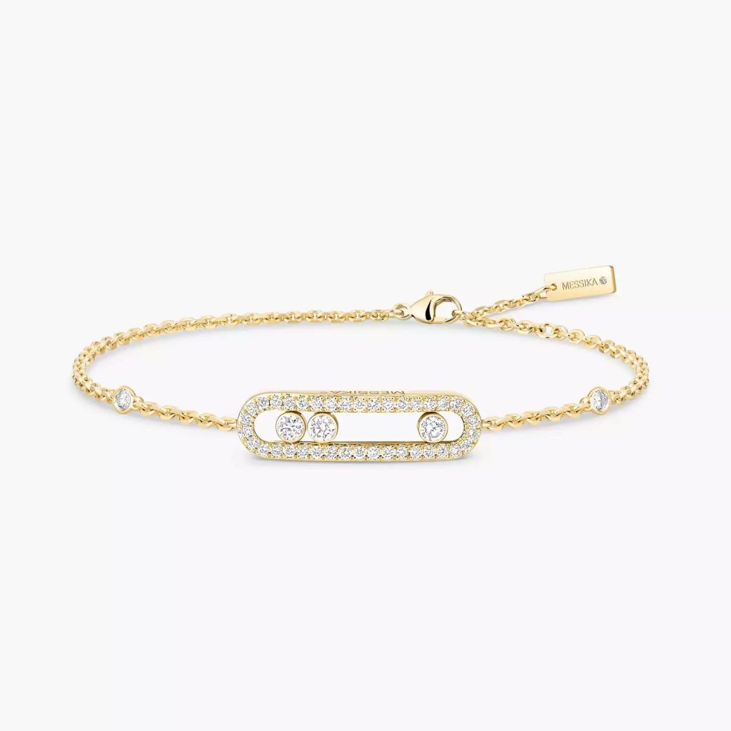bracelet baby move pavé or jaune 18k