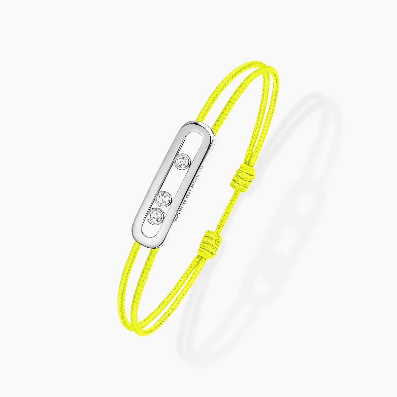 bracelet messika care(s) cordon jaune, or blanc