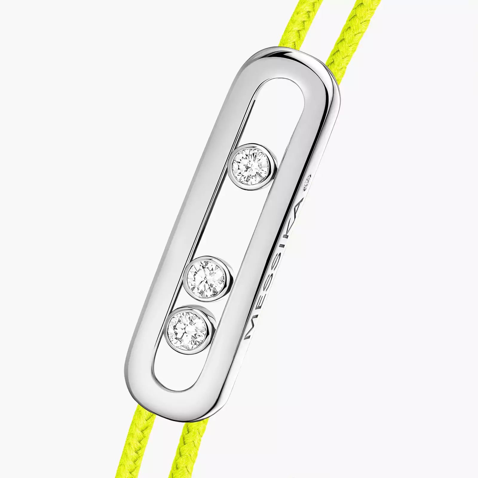 bracelet messika care(s) cordon jaune, or blanc