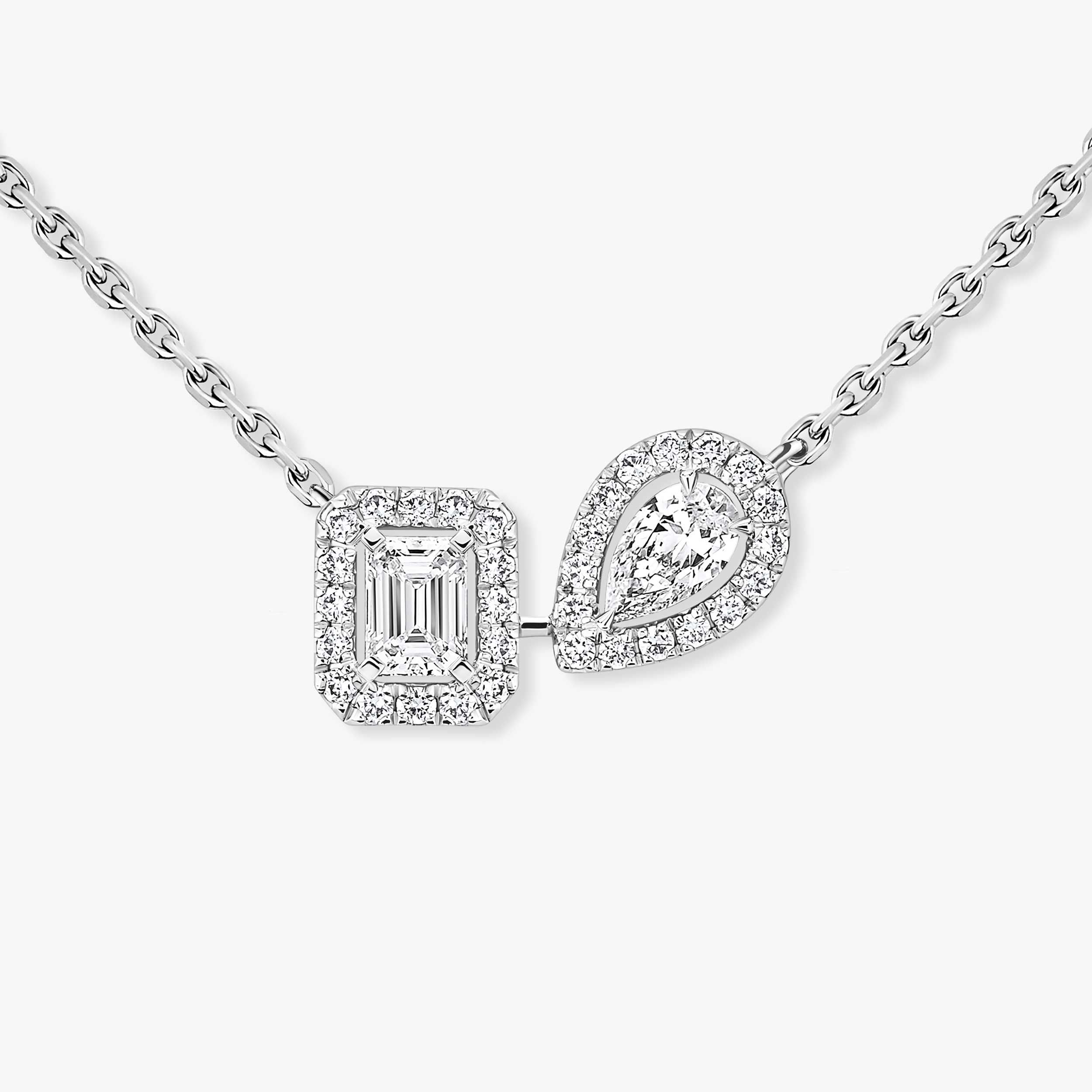 collier my twin toi & moi, or blanc