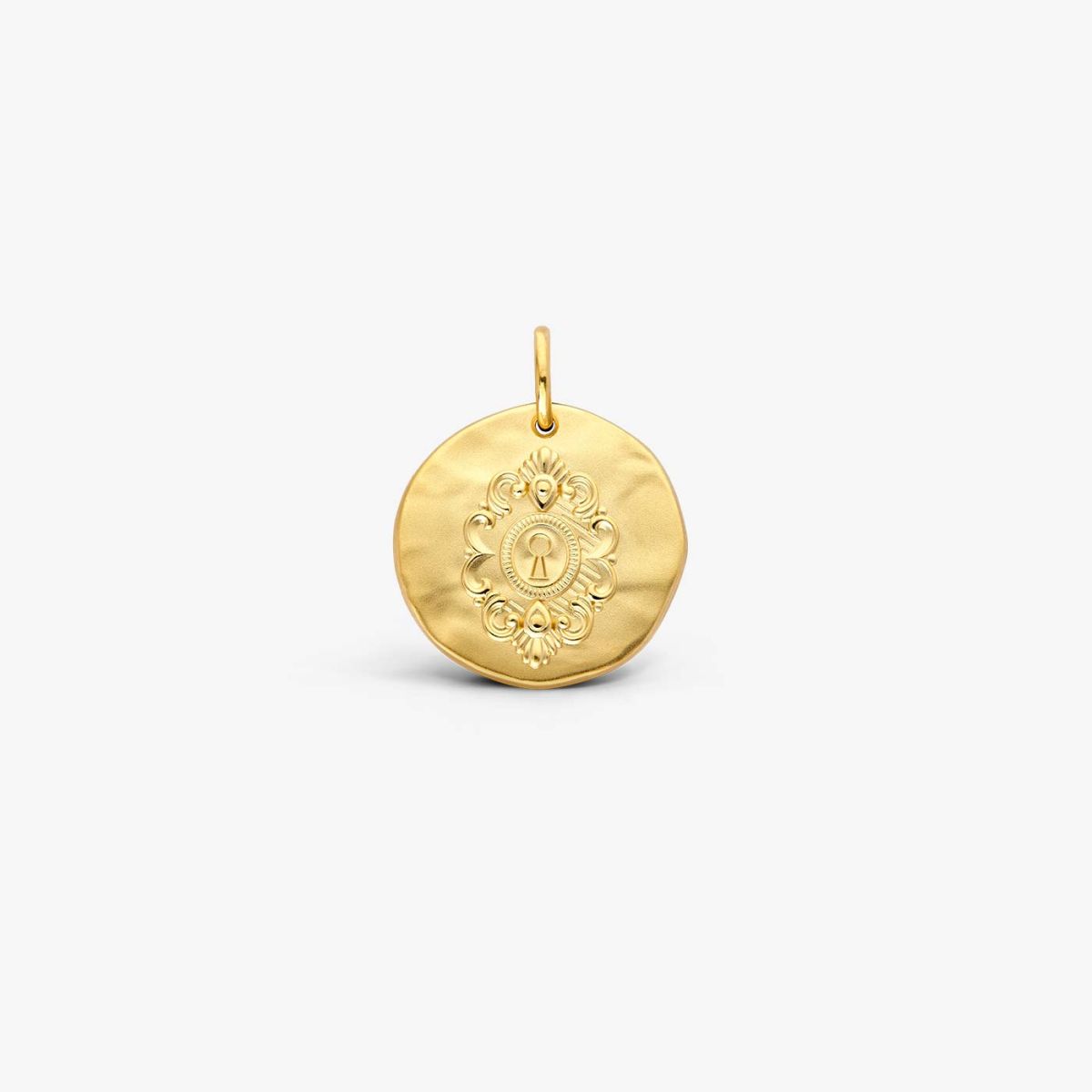 médaille serrure, or jaune
