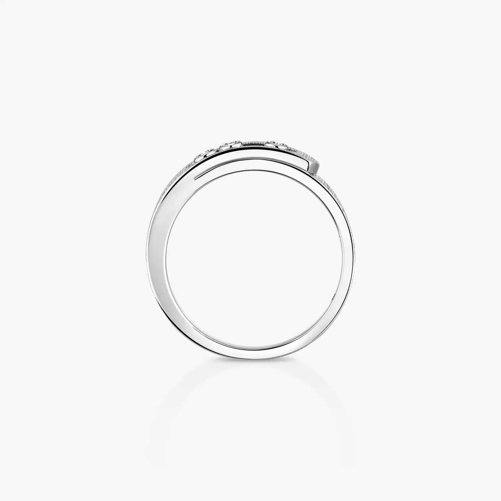 bague move noa, ciselé, or blanc, t 54