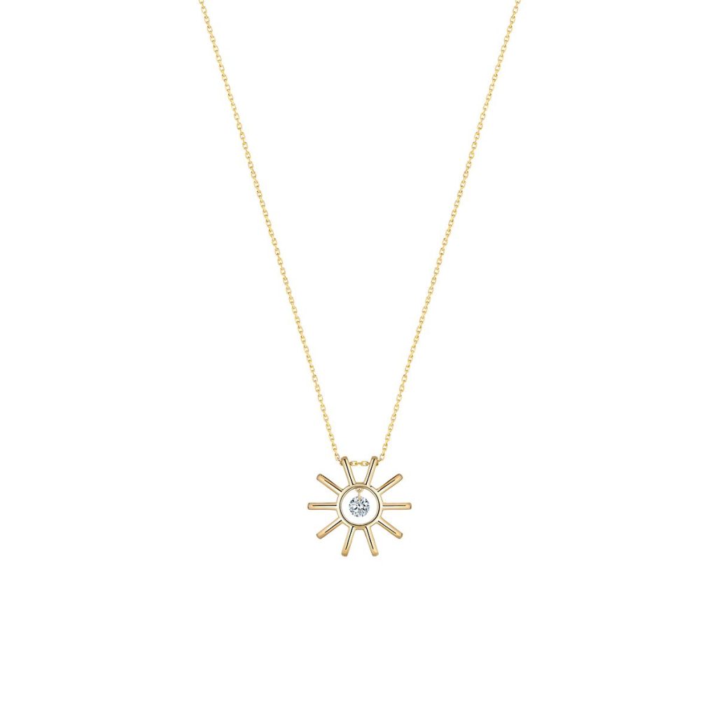 collier plein soleil diamant, or jaune