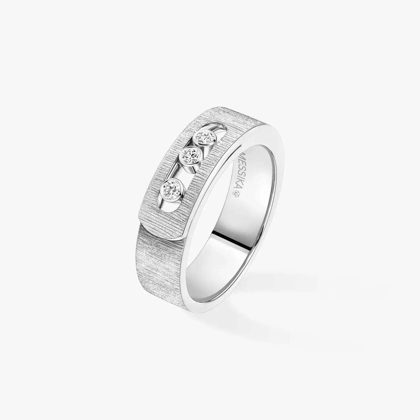 bague move noa, ciselé, or blanc, t 54