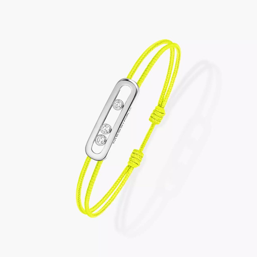 bracelet move pm cordon jaune, or blanc
