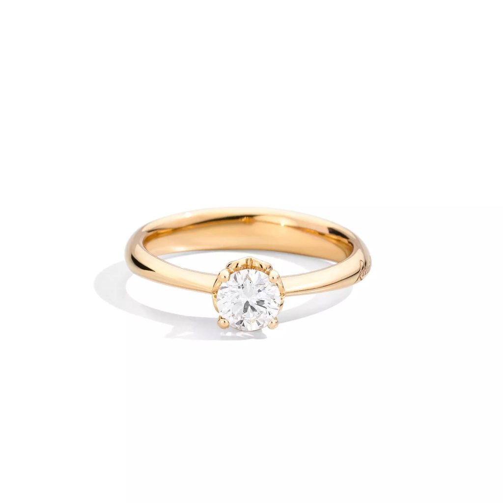 solitaire anniversary diamant 0.16ct, or jaune