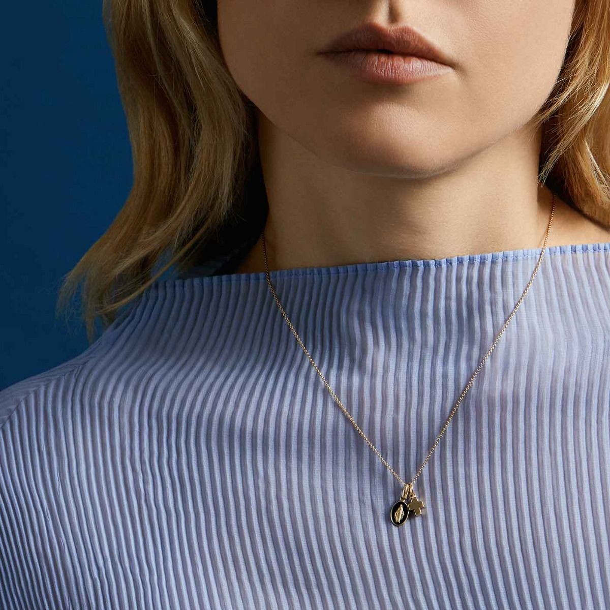 pendentif croix foi, or jaune