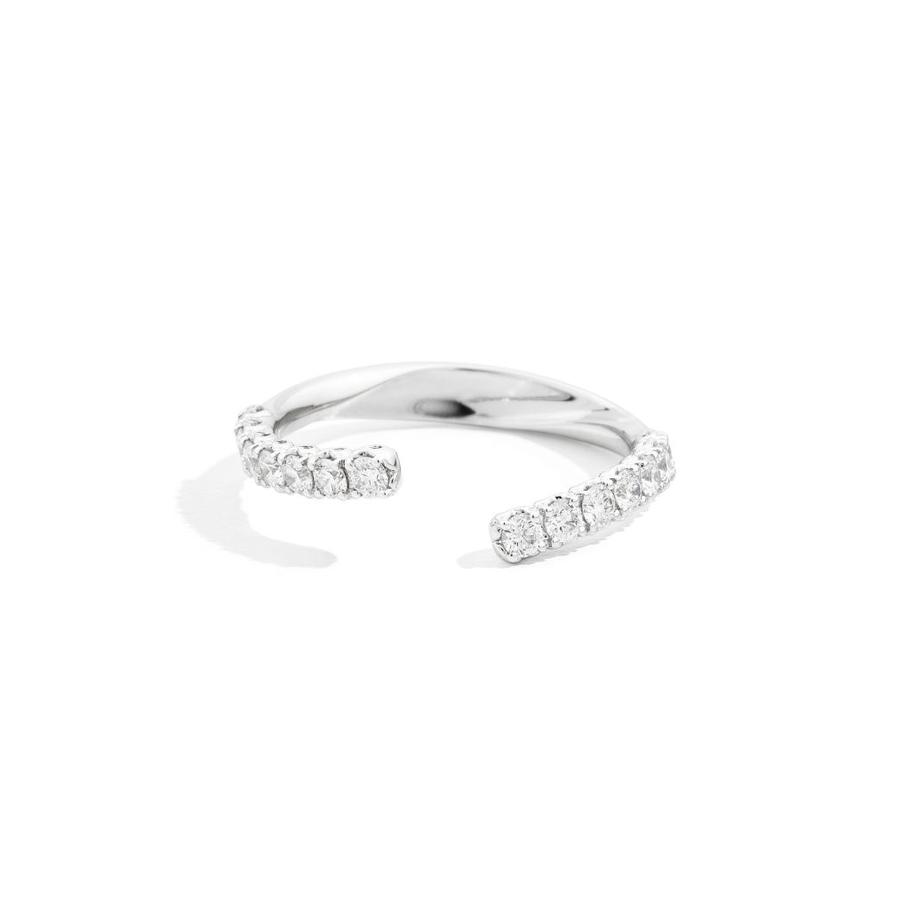 bague anniversary more, diamants, or blanc, t 50