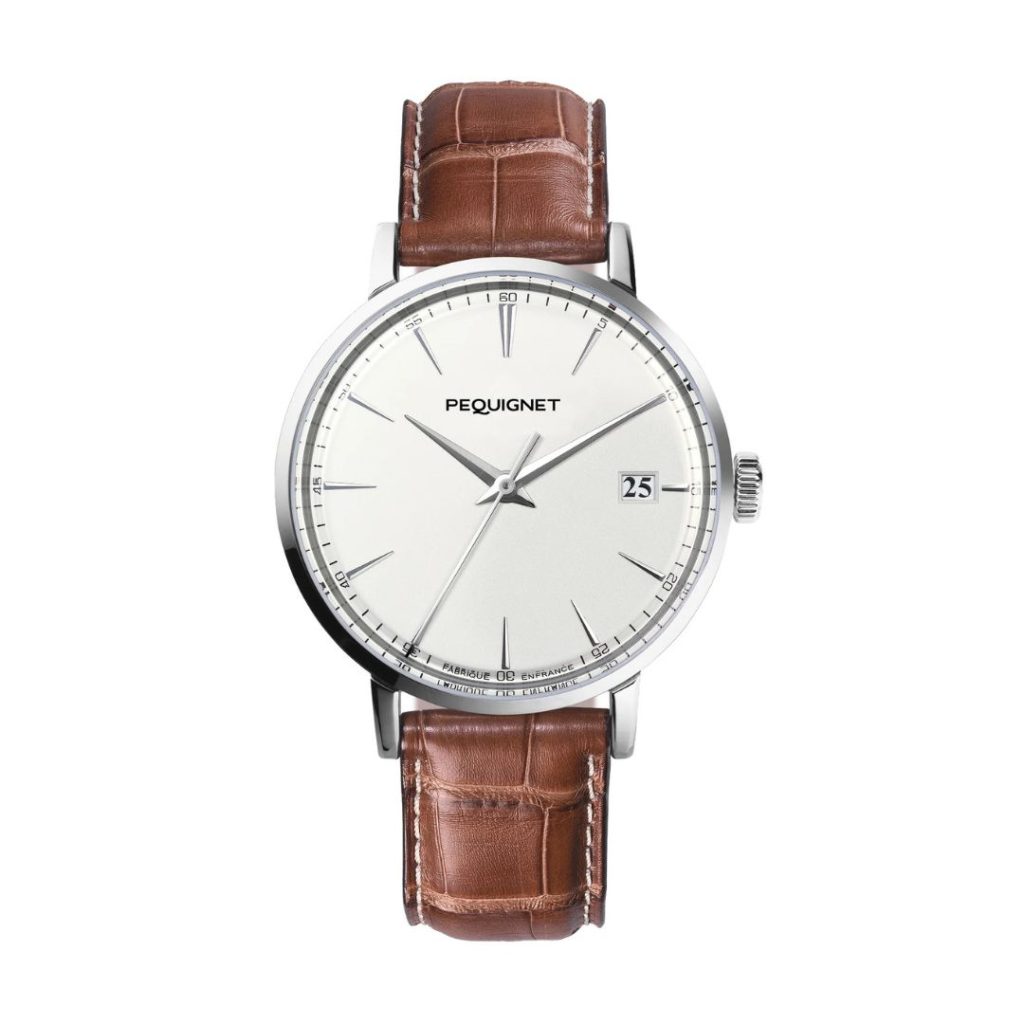 montre attitude, cadran blanc