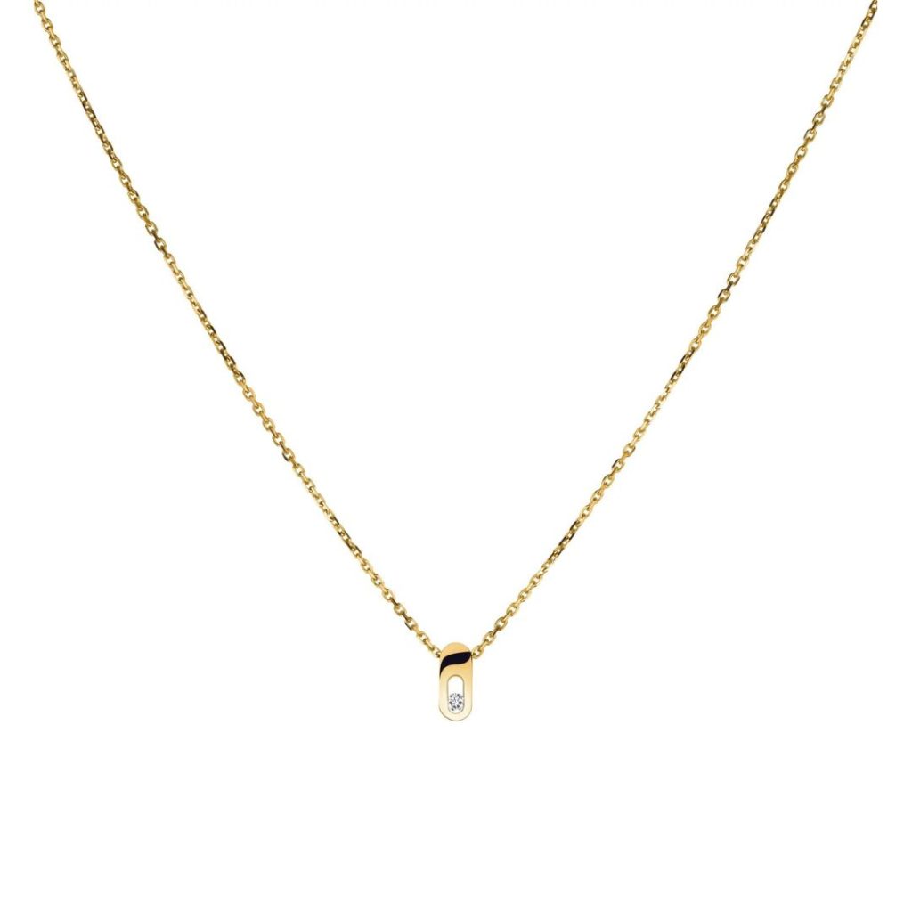 collier moorea, diamant, or jaune