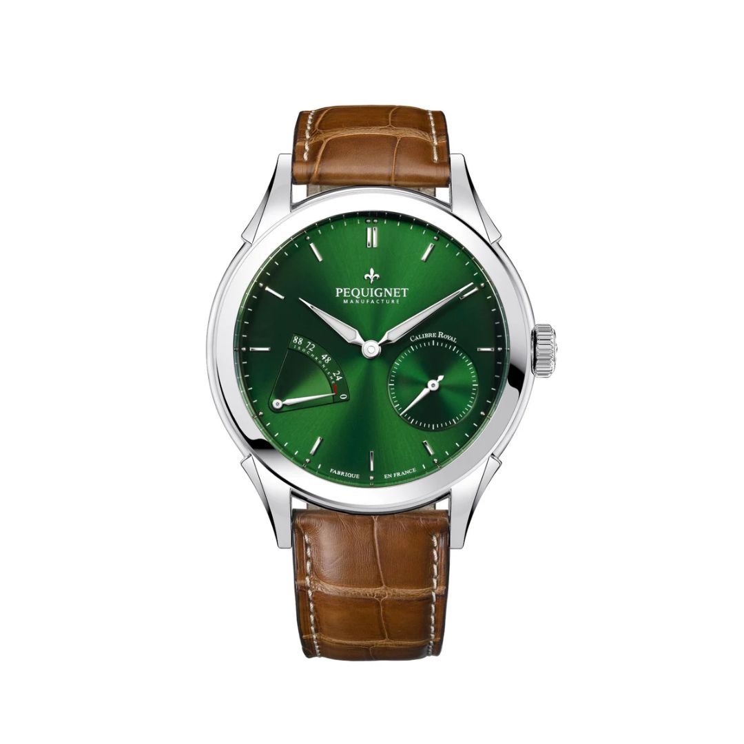 montre royale origine, cadran vert