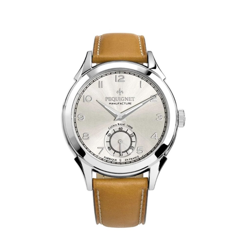 montre royale manuelle, cadran argent