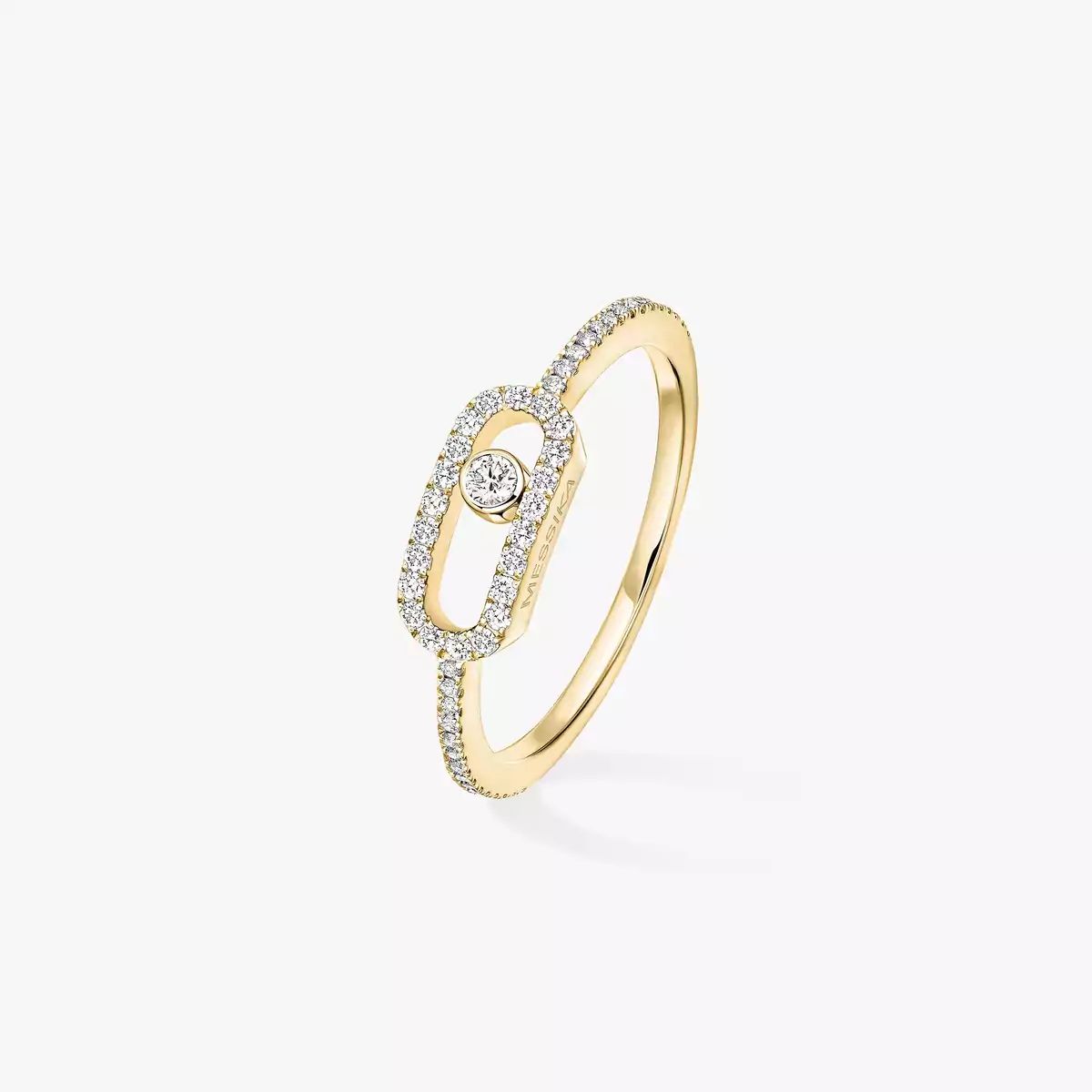 bague move uno pavée, or jaune, t 54