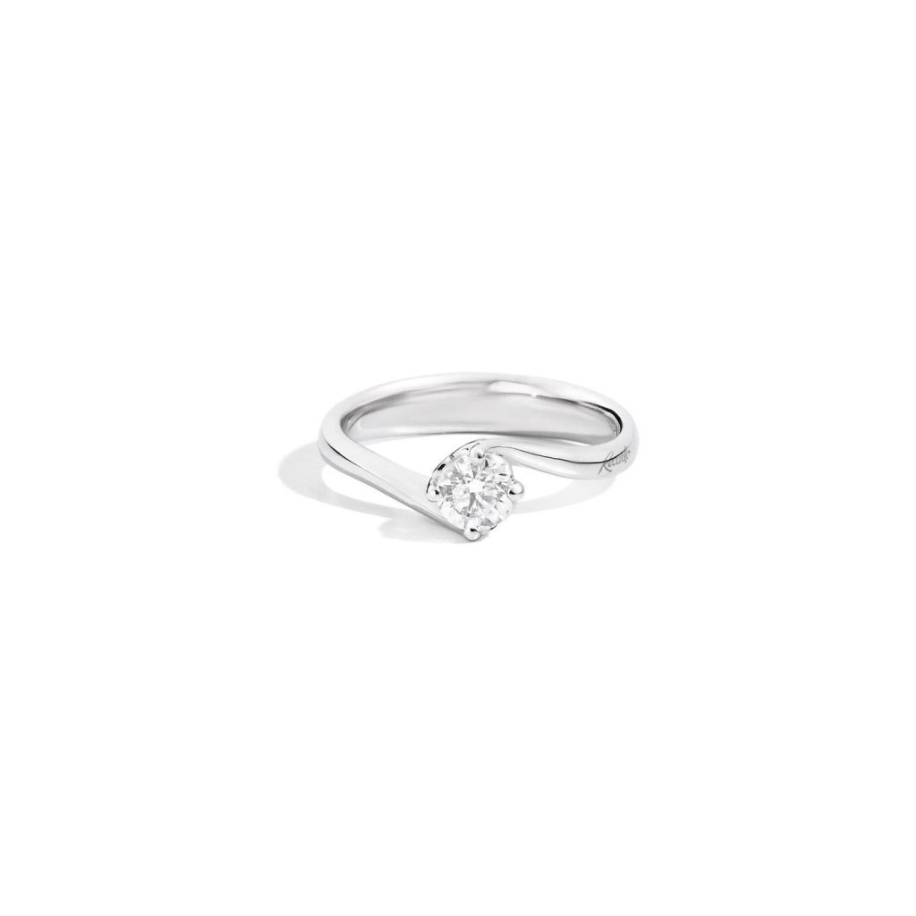 solitaire anniversary, diamant 0.26ct, or blanc, t 52