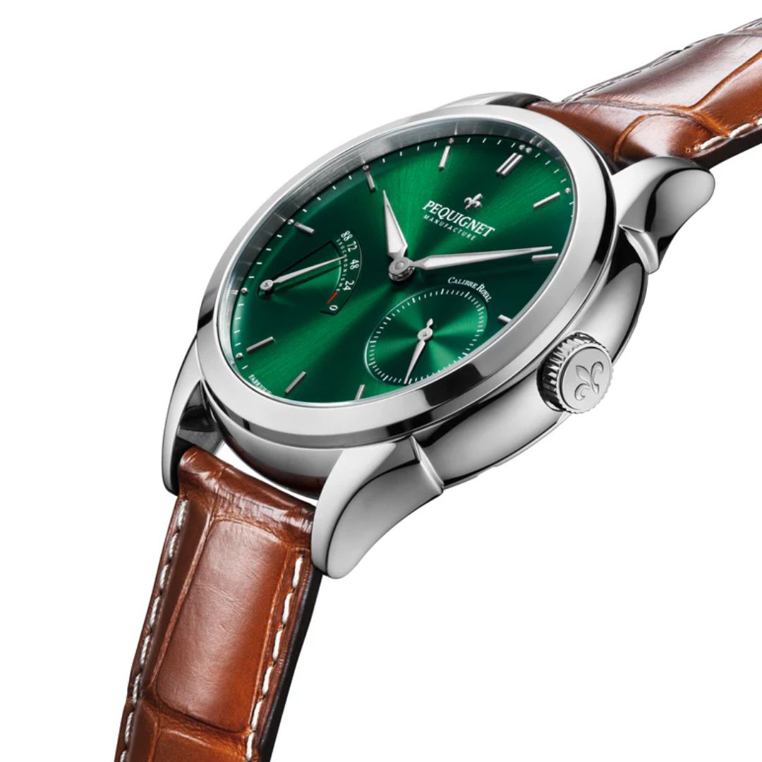 montre royale origine, cadran vert