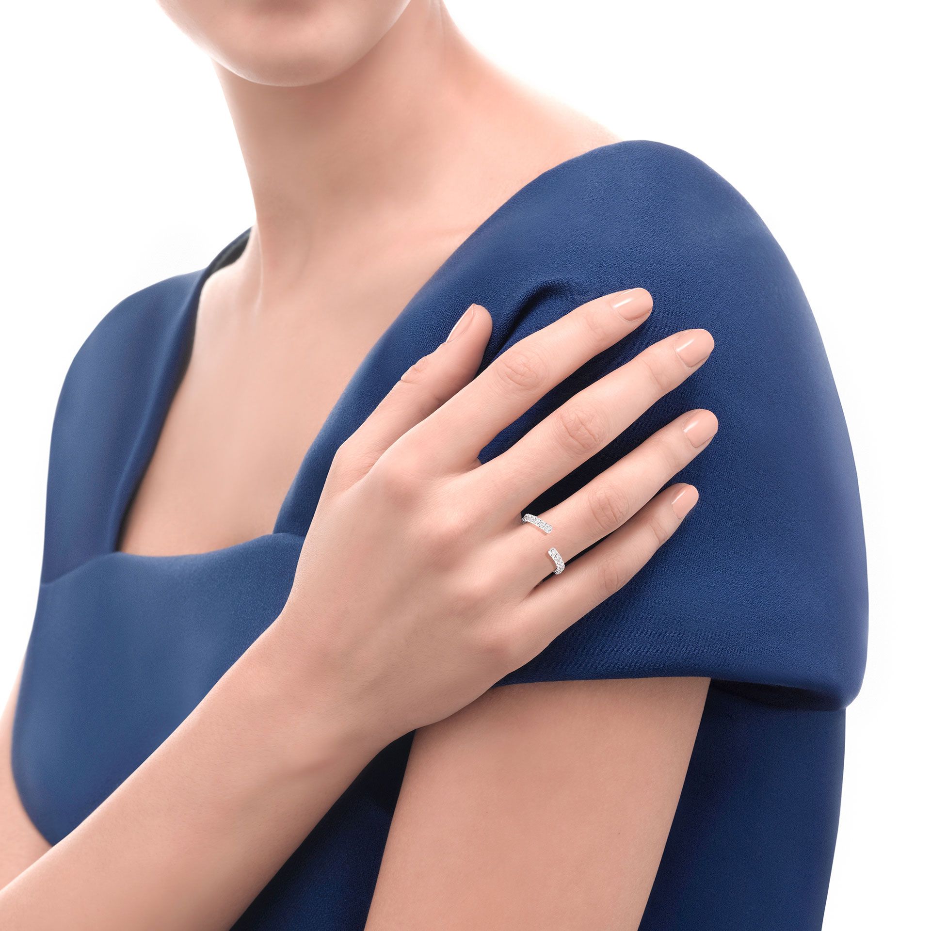 bague anniversary more, diamants, or blanc, t 50