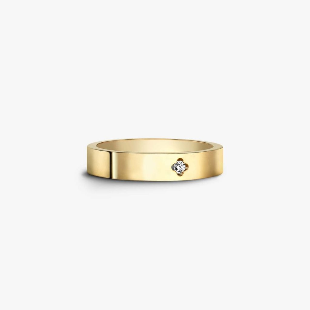 bague royale, diamant, or jaune
