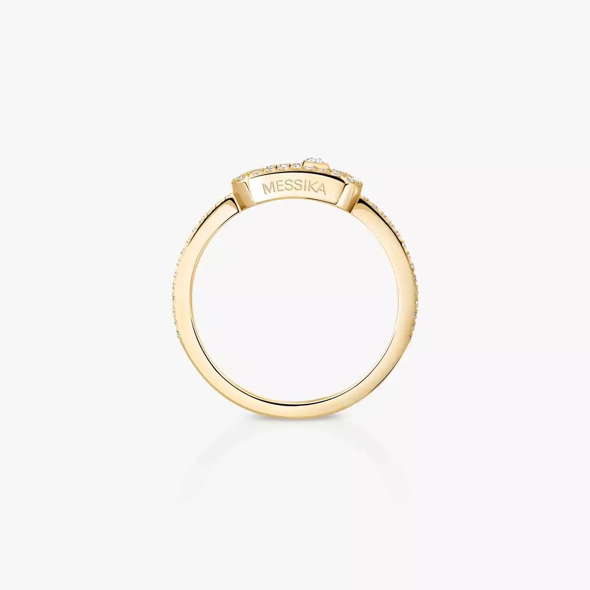 bague move uno pavée, or jaune, t 54