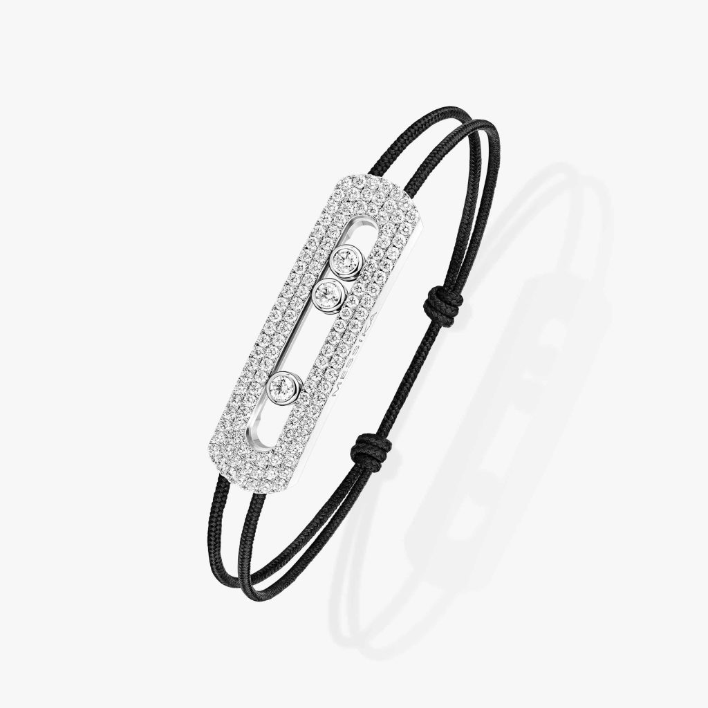 bracelet move, pavé diamants, titanium naturel