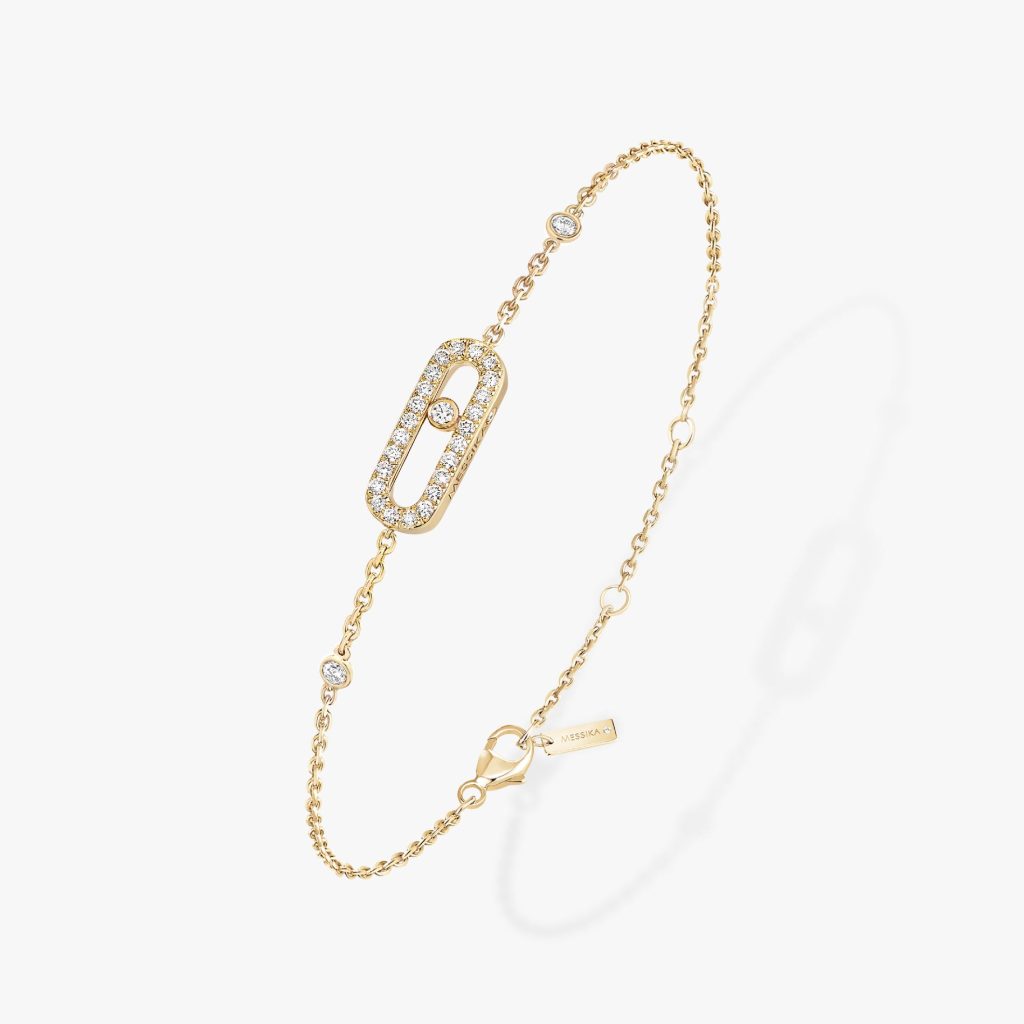 bracelet move uno pavé, or jaune