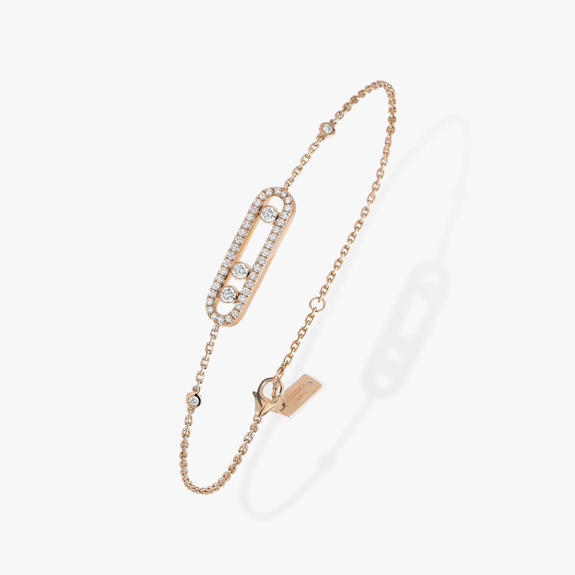 bracelet move pm pavé, or rose