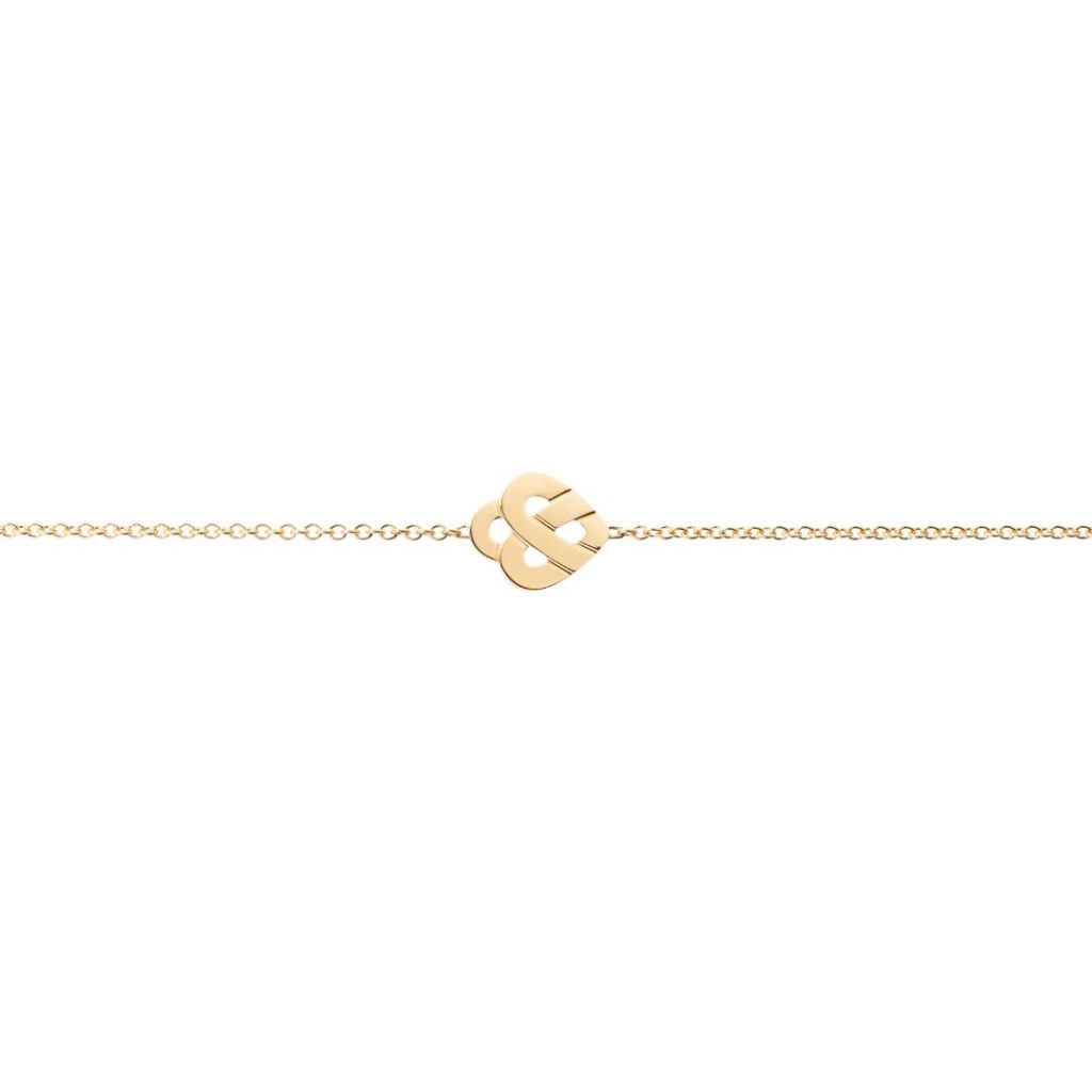 bracelet cœur entrelacé, or jaune