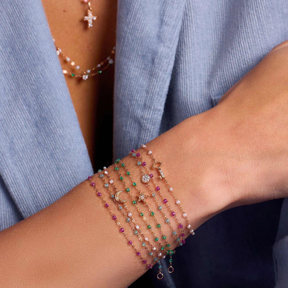bracelet galaxy classique gigi, or rose, 19 cm