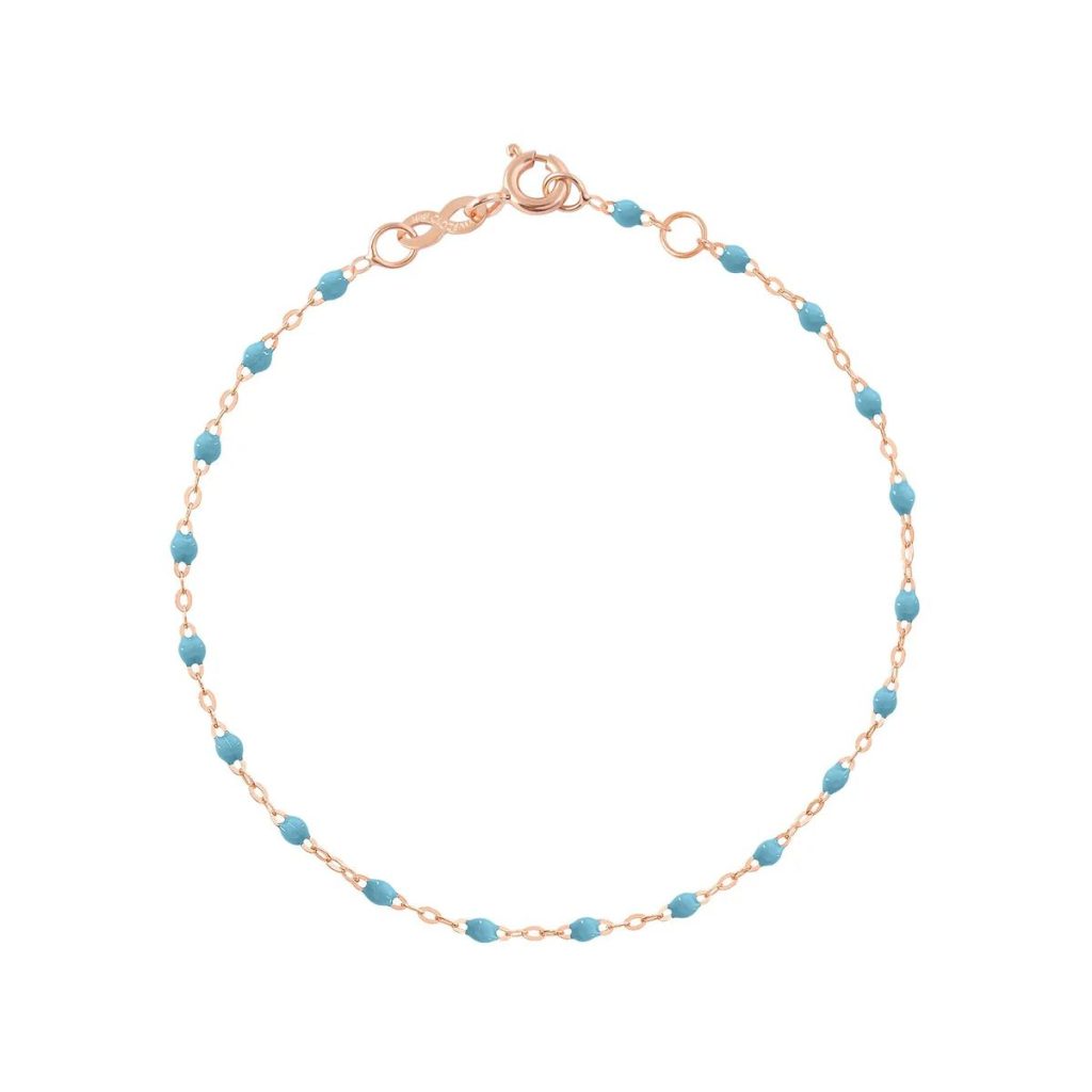 bracelet turquoise classique gigi, or rose, 19 cm