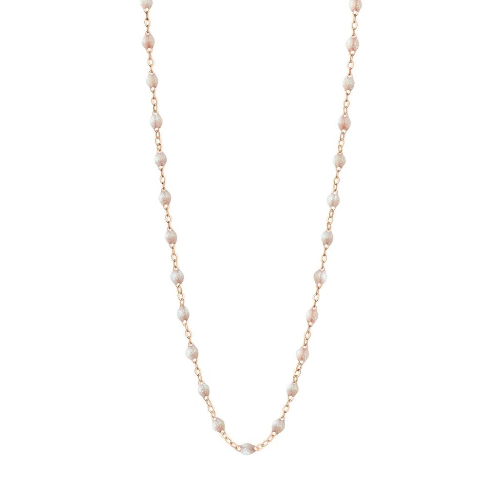 collier opale classique gigi, or rose, 45 cm