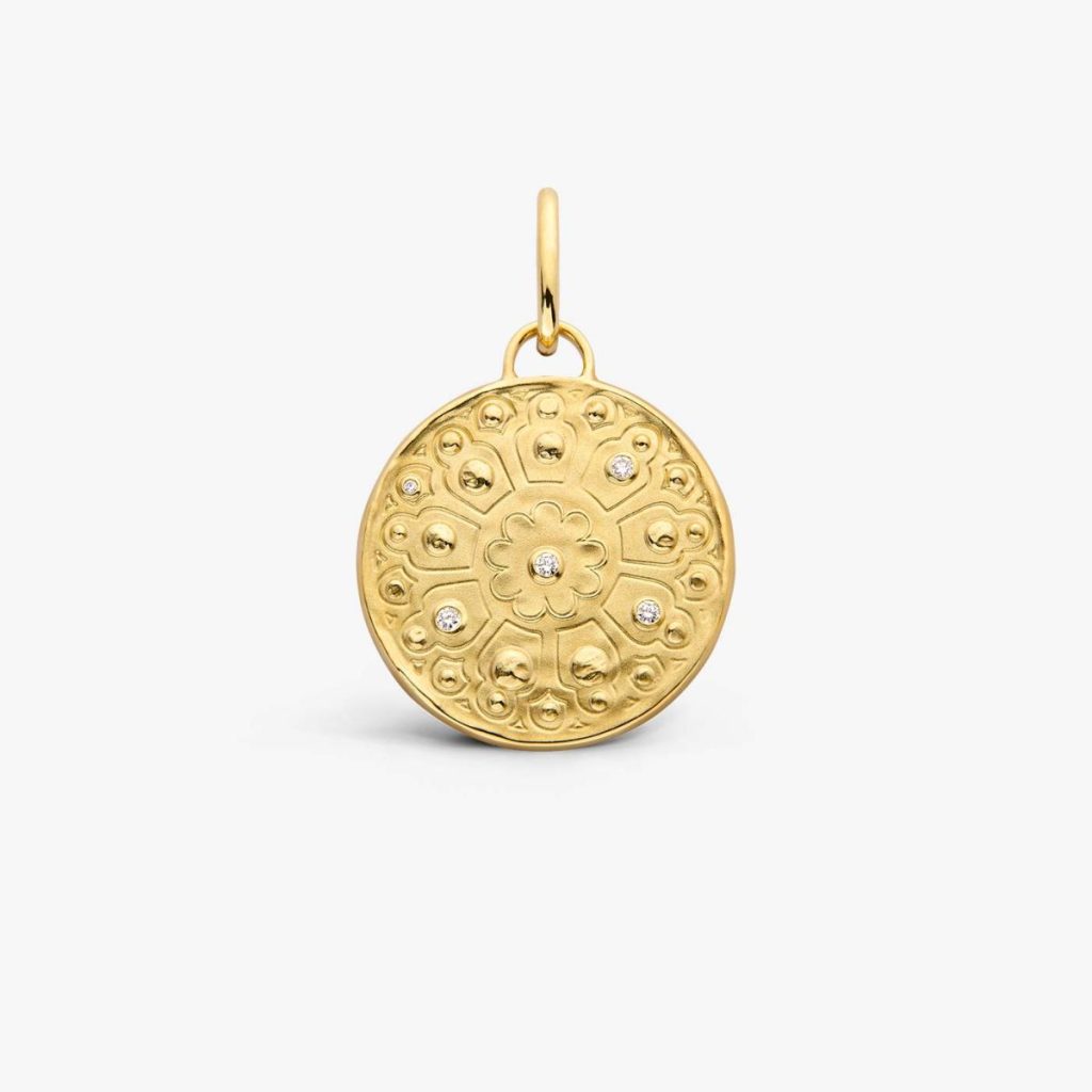 médaille rosae, diamants, or jaune