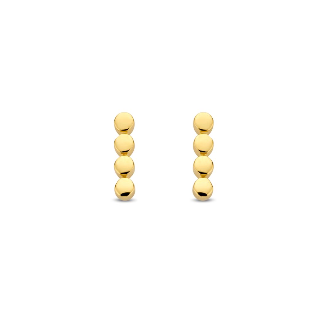 boucles d’oreilles barrettes ischia basics, or jaune
