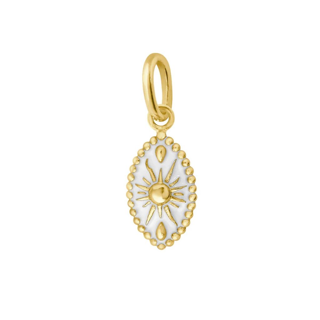 pendentif karma blanc, or jaune