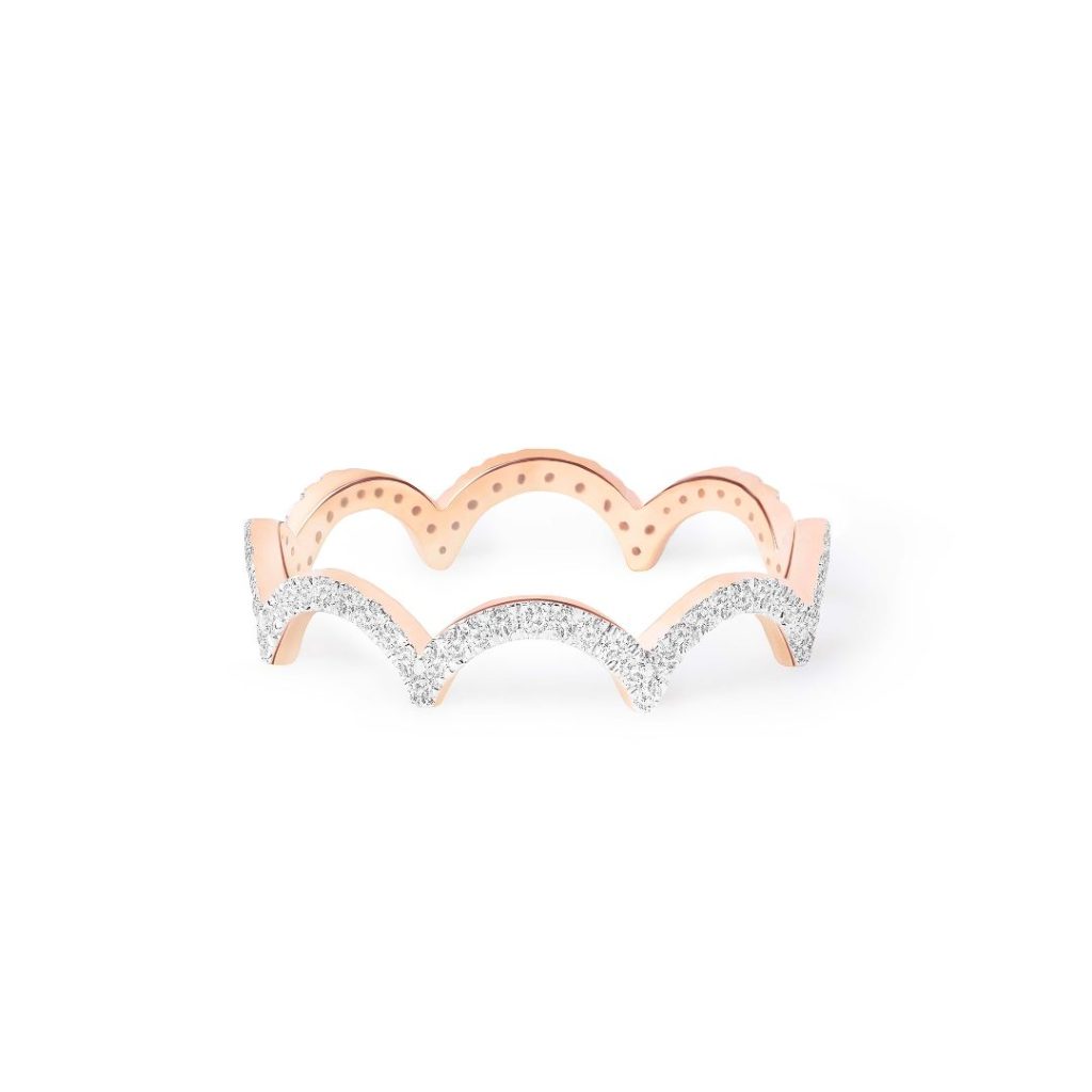 bague goldfish diamant, or rose