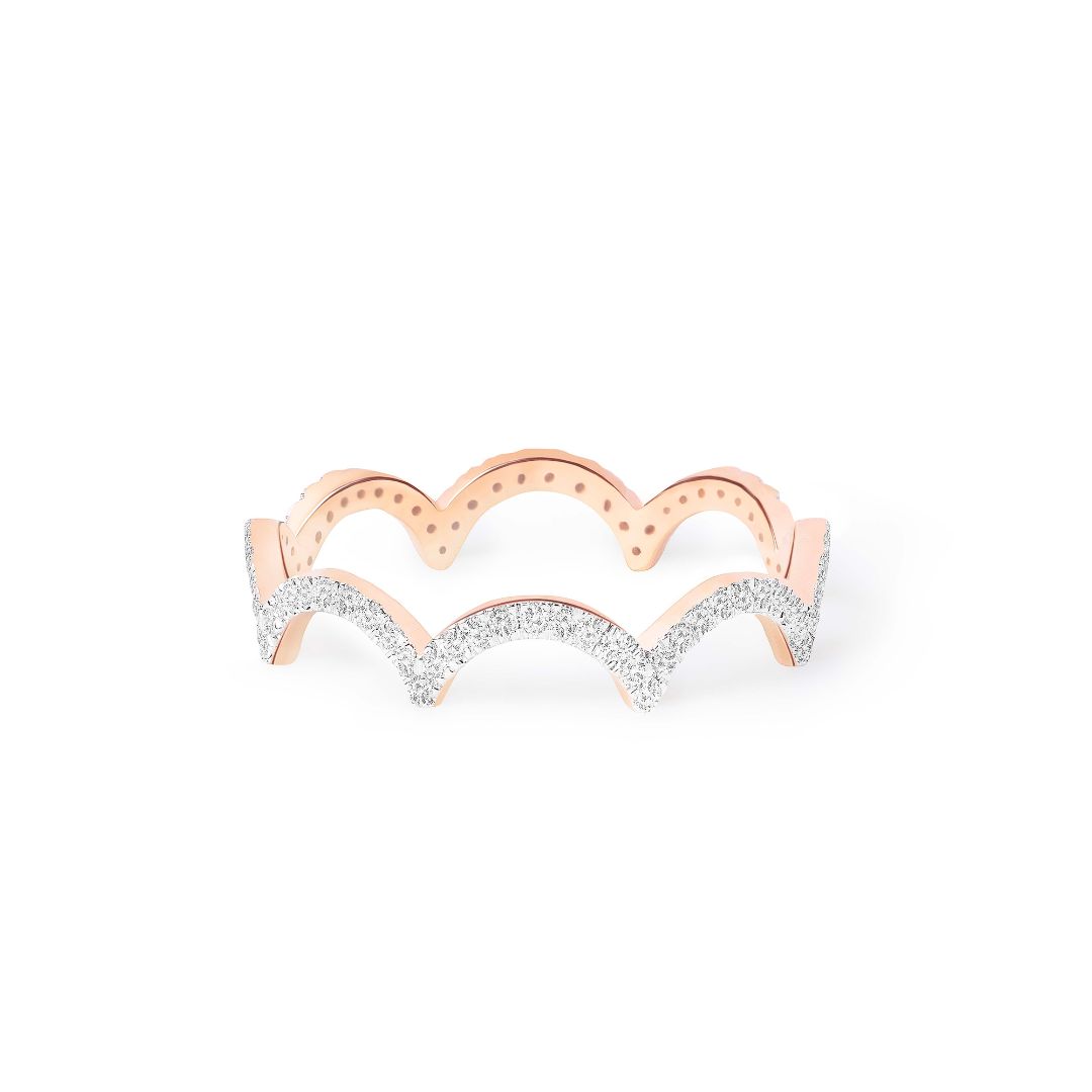 bague goldfish diamant, or rose