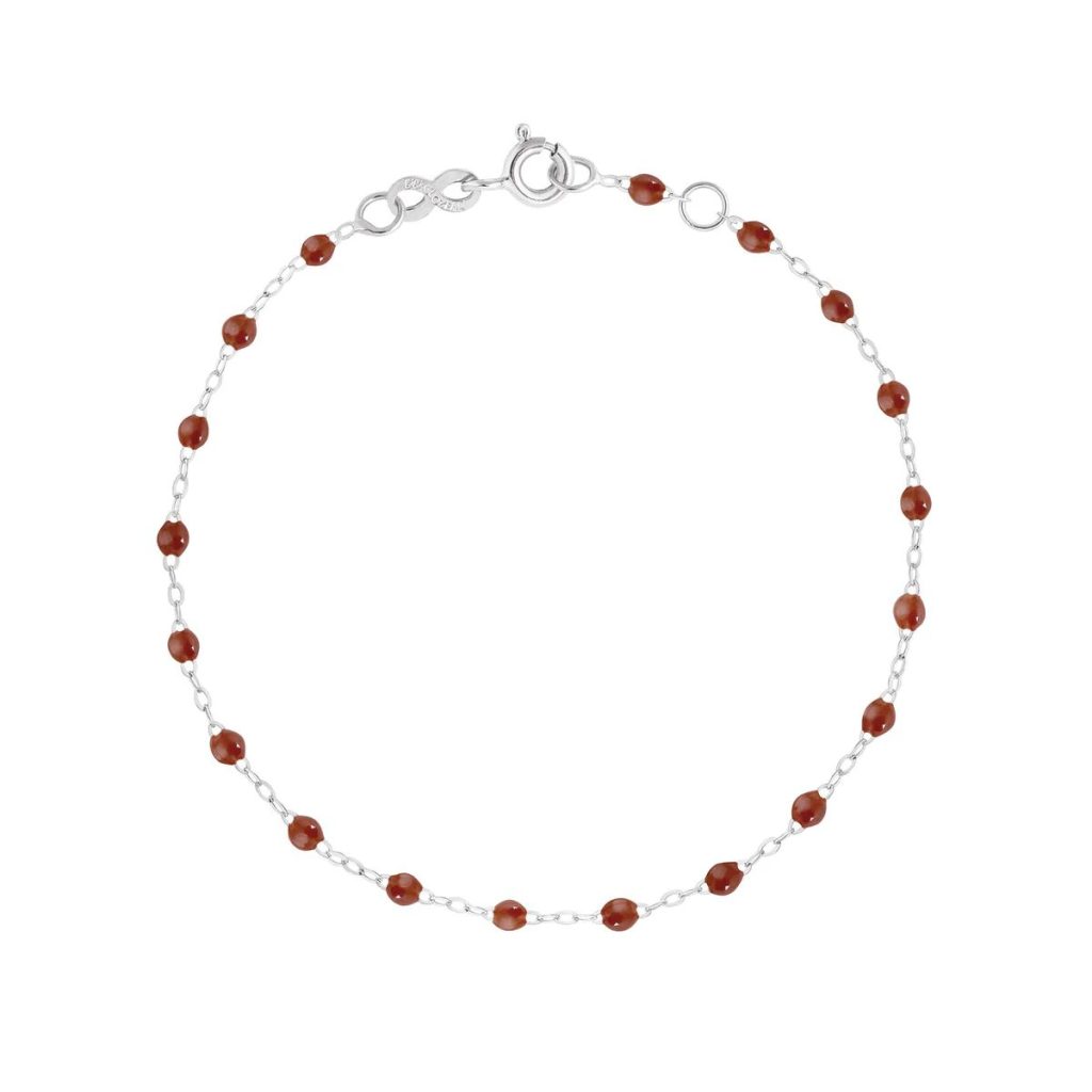 bracelet moka classique gigi, or blanc, 17 cm