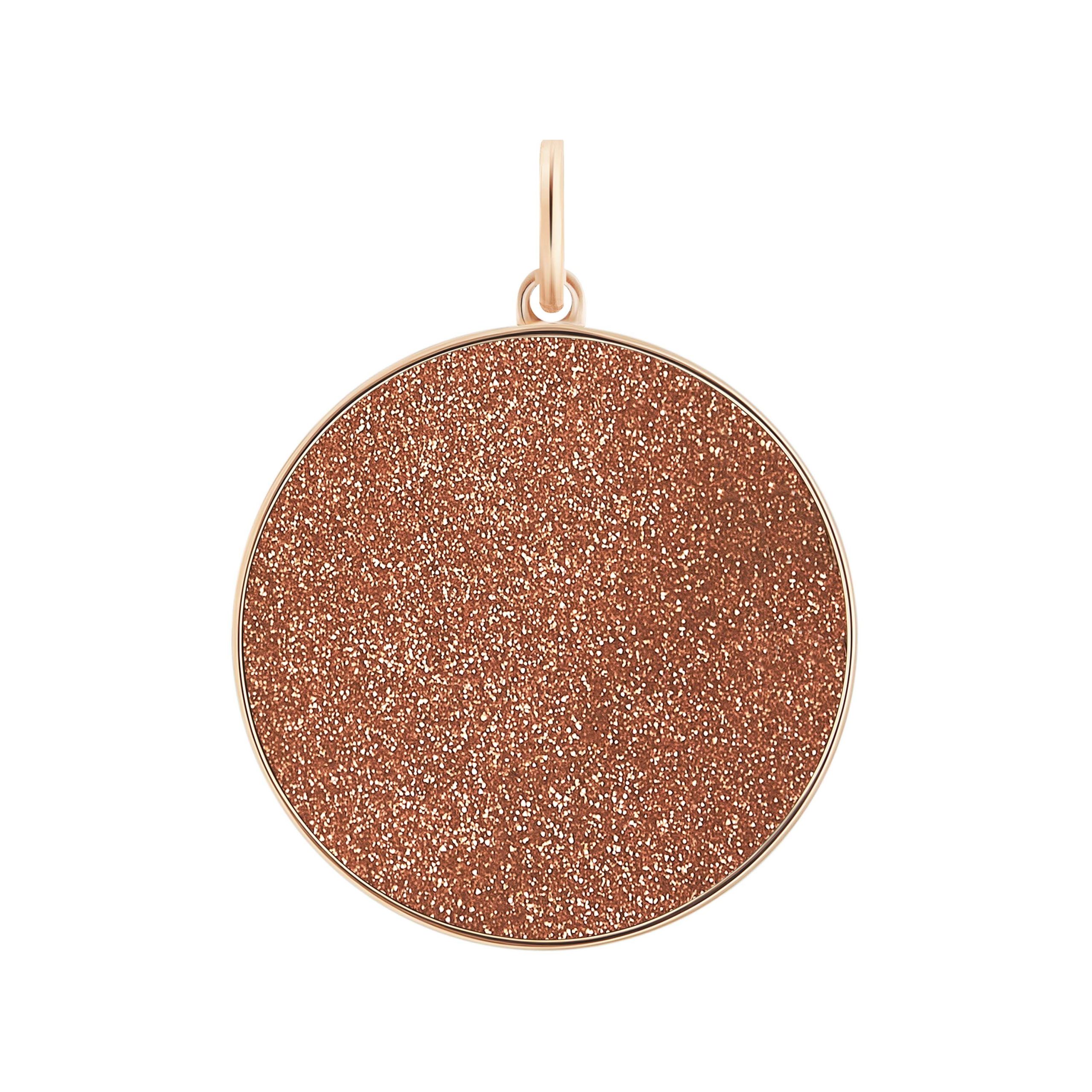 pendentif charm jumbo ever gold sandstone, or rose