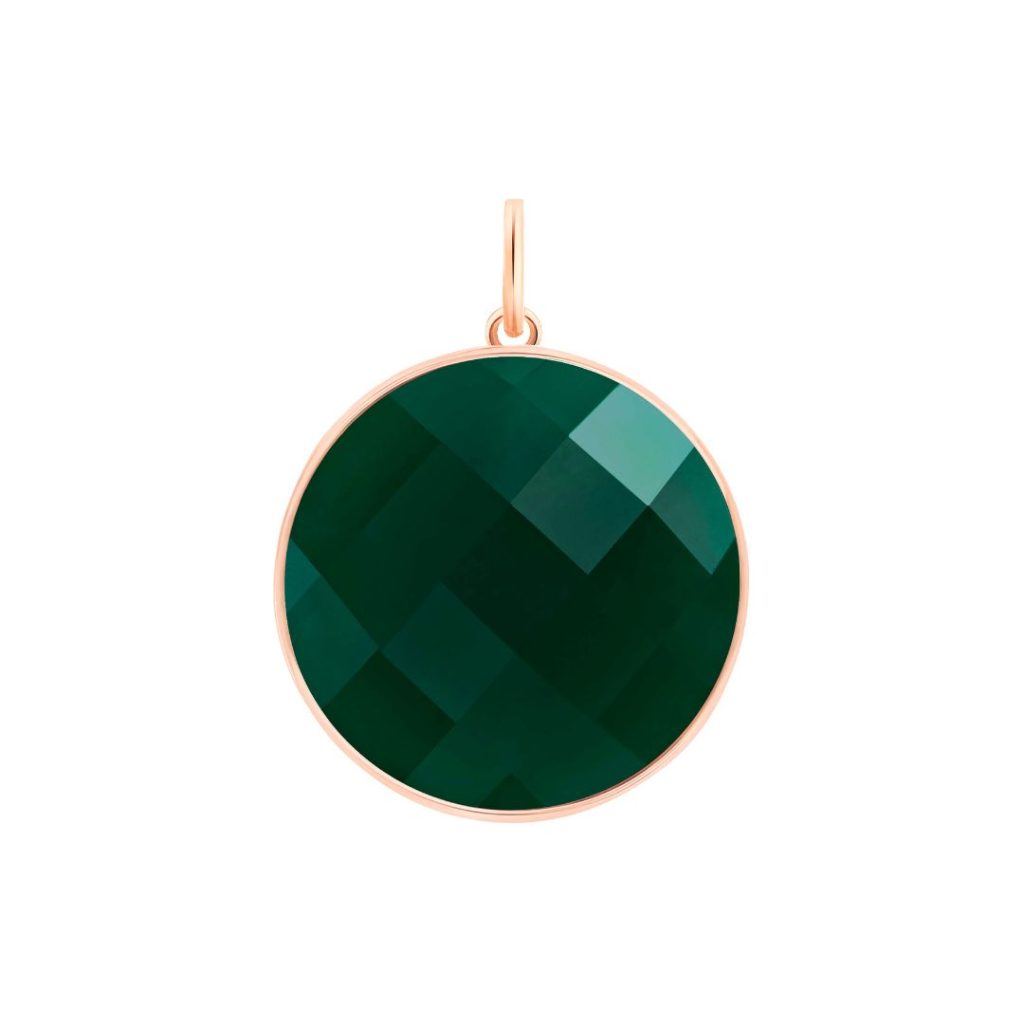 pendentif charm jumbo pixie ever agate verte, or rose