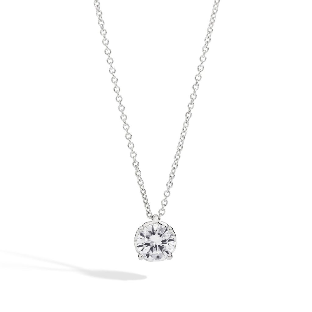 pendentif anniversary, diamant 0.10 ct, , or blanc
