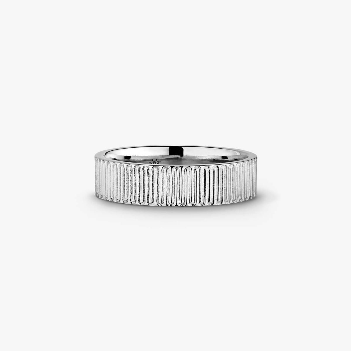 bague ruban 4 mm, argent, t 56