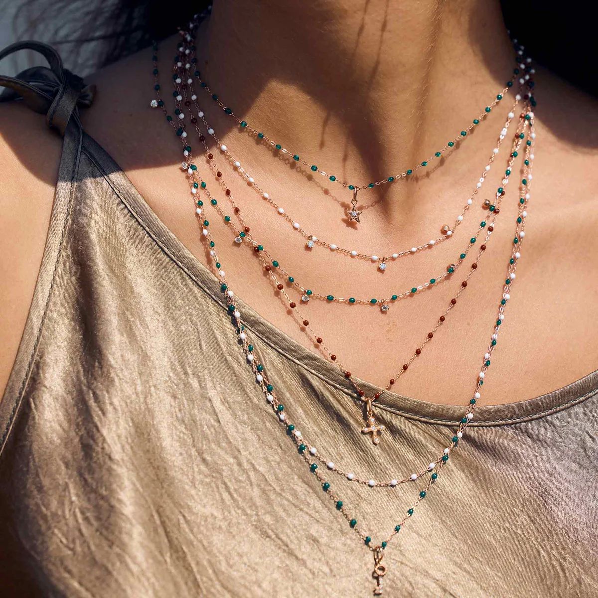 collier moka classique gigi, or jaune, 50 cm