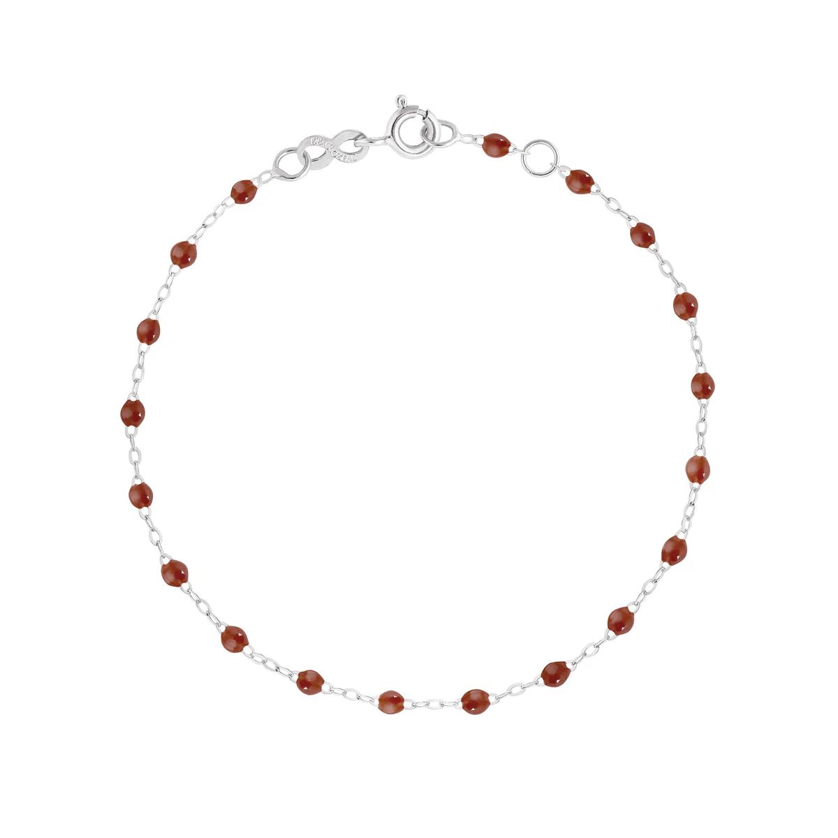 bracelet moka classique gigi, or blanc, 17 cm